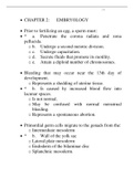 EMBRYOLOGY FINAL EXAM  LATEST VERSION QUESTION AND ANSWERS