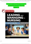 Test Bank Leading and Managing in Nursing 7th Edition by Patricia S. Yoder-Wise Chapter 1-31Complete ISBN: 9780323449137 Newest Edition 2024 Instant Pdf Download