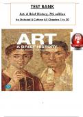 TEST BANK For Art: A Brief History, 7th edition by Stokstad & Cothren, ISBN: 9780135260463, All 20 Chapters Covered, Verified Latest Edition