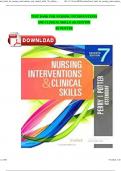 TEST BANK FOR NURSING INTERVENTIONS AND CLINICAL SKILLS 7TH EDITION BY POTTER ALL CHAPTERS COMPLETE 9780323547017 NEWEST EDITION 2024 INSTANT PDF DOWNLOAD