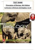 Principles of Biology, 4th Edition TEST BANK by Brooker & Widmaier, ISBN: 9781265123659, All 47 Chapters Covered, Verified Latest Edition