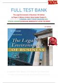 FULL TEST BANK The Legal Environment of Business 14th Edition by Roger E. Meiners (Author) latest Update Graded A+      