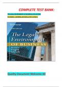 COMPLETE TEST BANK: THE LEGAL ENVIRONMENT OF BUSINESS 14TH EDITION BY ROGER E. MEINERS (AUTHOR) LATEST UPDATE.