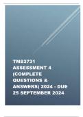 TMS3731 Assignment 4 2024 - DUE 25 September 2024 Course Teaching Social Sciences in the senior Phase (TMS3731) Institution University Of South Africa Book TEACHING SOCIAL SCIENCES