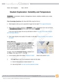 Student Exploration: Solubility and Temperature Gizmo | CHEM 1160 M9L2M1 Solubility Temperature Gizmo-1 (answered)