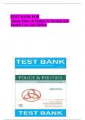 Test bank : mason policy politics in nursing and health care 8th edition by Elizabeth Lynne Mason, Diana J.; Perez, Adrianna; McLemore, Monica R.; Dickson, All Chapters ultimate guide