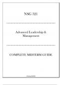 (HU) NSG 321 Advanced Leadership & Management - Complete Midterm Guide 20242025