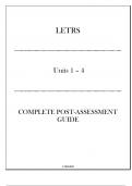 LETRS Units 1 - 4 Complete Post-Assessment Exam Guide 2024