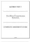 LETRS Unit 7 (Text Driven Comprehension Instruction) Complete Assessment Guide 2024.