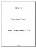 (Excelsior) BUS350 Principles of Finance - Latest Midterm Review 20242025.