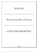 (FIU) NUR 3145 Pharmacologic Basis of Nursing - Latest Midterm Review 20242025