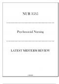 (FIU) NUR 3535 Psychosocial Nursing - Latest Midterm Review 20242025.