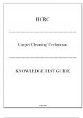 IICRC - Carpet Cleaning Technician - Knowledge Test Guide 2024.