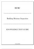 IICRC - Building Moisture Inspection - Knowledge Test Guide 2024