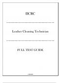 IICRC - Leather Cleaning Technician - Full Test Guide 2024.