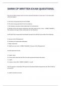 SHRM CP WRITTEN EXAM QUESTIONS.