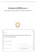 Geriatrics (GERI) Exam 2  Questions with 100% Correct Answers