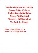 Test Bank For Food and Culture 7th Edition By Pamela Goyan Kittler, Kathryn Sucher, Marcia Nahikian Nelms (All Chapters, 100% Original Verified, A+ Grade) 