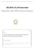 MCBM Enzymes   Questions with 100% Correct Answers