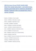 HESI ENTRANCE EXAM STUDY GUIDE AND PRACTICE EXAM 2024/2025 | ACCURATE REAL EXAM QUESTIONS WITH VERIFIED ANSWERS | EXPERT VERIFIED FOR A GUARANTEED PASS | LATEST UPDATE