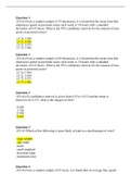 Exam (elaborations) MATH 221 Statistics For Decision Making 