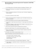 BIB 106 EXAM 2 Encountering the Old Testament CHAPTERS 10-15 and 19-23