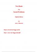 Test Bank For Social Problems 8th Edition By John J. Macionis Henslin (All Chapters, 100% Original Verified, A+ Grade) 