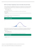 MATH 225 Week 7Hypothesis Test for the Mean Pop SD Known (LATEST UPDATE)