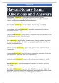 Hawaii Notary Exam _Questions and Answers