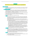 NR 302 FINAL EXAM STUDY GUIDE -HEALTH ASSESSMENT I :3 VERSIONS