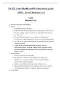 NR 222 Unit 6 Health and Wellness Study guide {2020} - Duke University{A+}