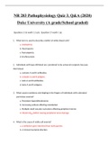 NR 283 Pathophysiology Quiz 3, Q&A (2020) Duke University (A grade/School graded)