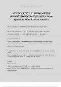 ATI TEAS 7 FULL STUDY GUIDE (SMART EDITION): ENGLISH - Exam Questions With Revised Answers