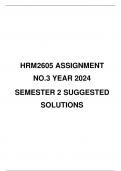 HRM2605 ASSIGNMENT NO.3 SEMESTER 2 SUGGESTED SOLUTIONS 2024