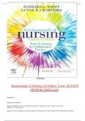 TEST BANK      Fundamentals of Nursing 3rd Edition Yoost 2023/2024 (WITH RATIONALE)