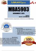 MBA5903 Assignment 2 (COMPLETE ANSWERS) 2024 - DUE 23 September 2024