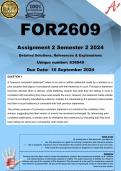 FOR2609 Assignment 2 (COMPLETE ANSWERS) Semester 2 2024 (636945) - DUE 16 September 2024