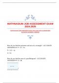 MATHNASIUM JOB ASSESSMENT EXAM 2024.2025 WITH GUARANTEED ACCURATE ANSWERS |VERIFIED