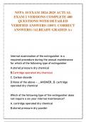 NFPA 10 EXAM 2024-2025 ACTUAL EXAM 2 VERSIONS COMPLETE 400 QUESTIONS WITH DETAILED VERIFIED ANSWERS (100% CORRECT ANSWERS) /ALREADY GRADED A+