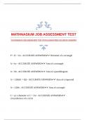 MATHNASIUM JOB ASSESSMENT TEST WITH GUARANTEED ACCURATE ANSWERS