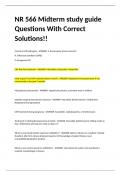 NR 566 Midterm study guide Questions With Correct Solutions!!