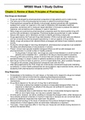 NR565 / NR 565 Week 1 Study Outline Chapter 2, 7 & 8  (Latest 2021/ 2022): Advanced Pharmacology Fundamentals - Chamberlain College Of Nursing.