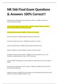 NR 566 Final Exam Questions & Answers 100% Correct!!