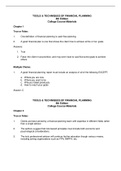 TOOLS & TECHNIQUES OF FINANCIAL PLANNING 8th Edition; all chapters true/false questions and answers.