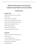 NR 507 Pathophysiology Final Study guide Completed- Johns Hopkins University Nursing