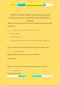 SWSCO Study Guide Questions & 100%  Correct Answers- Latest Test | Graded A+ |  Passed