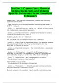 Section I. Conventions, General Coding Guidelines and Chapter Specific Guidelines Exam Questions & Answers