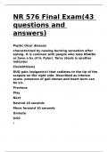 NR 576 Final Exam(43 questions and answers).