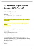 NR566 WEEK 2 Questions & Answers 100% Correct!!