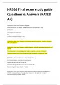 NR566 Final exam study guide Questions & Answers (RATED A+)